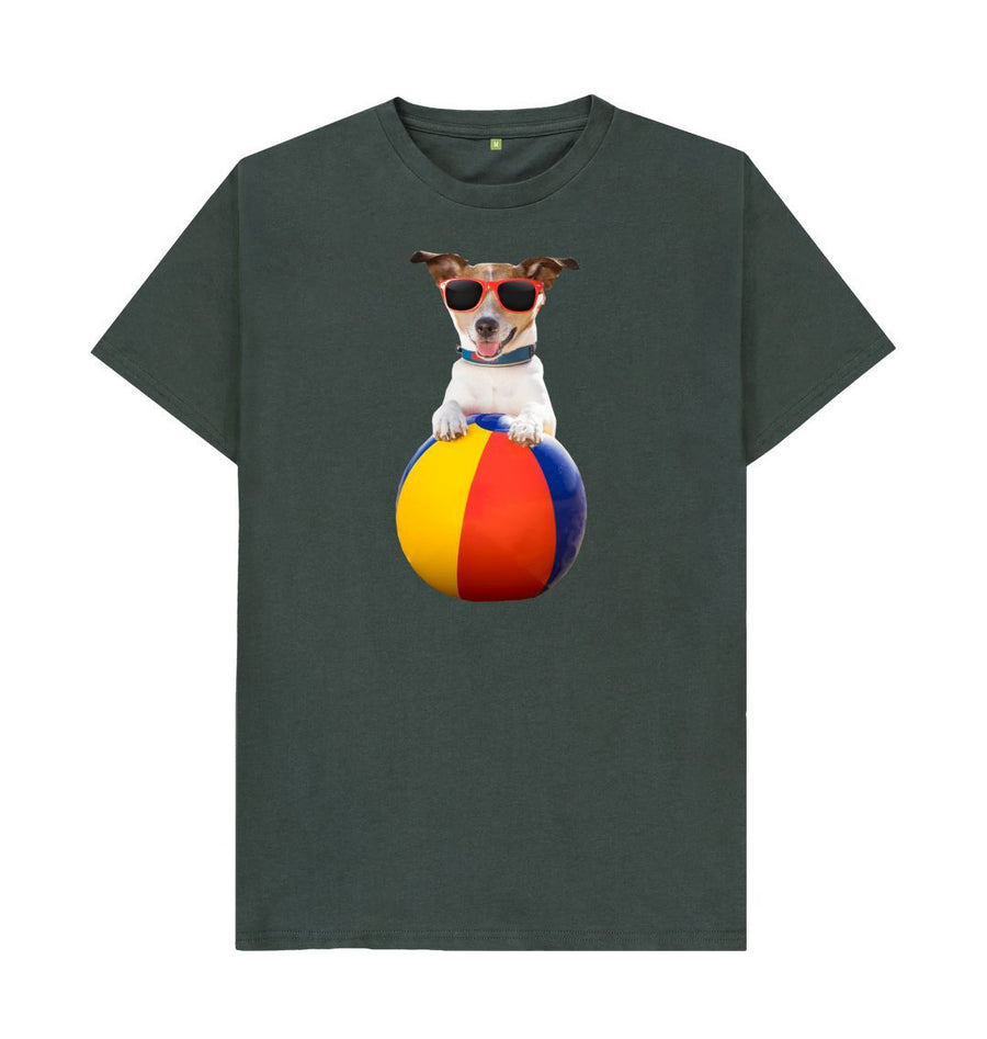 Dark Grey (unisex) Happy Dog T-shirt (various colours).